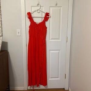 Red maxi dress
